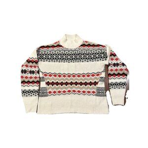 Loft Women's Medium Soft Winter Sweater Long Sleeve Ski Vibe